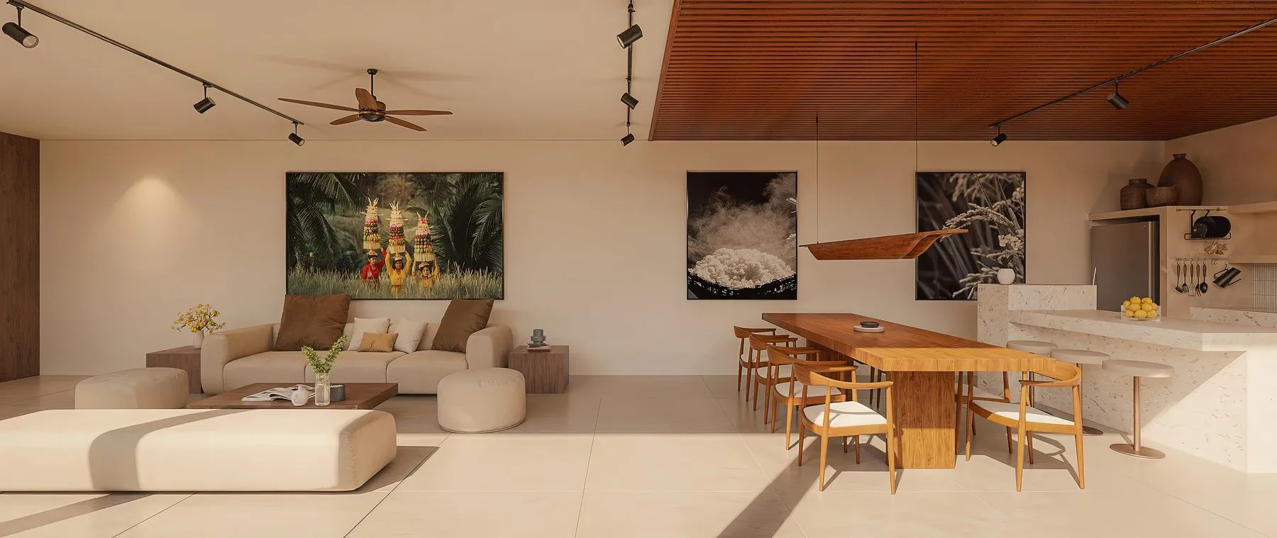 Open living & kitchen
